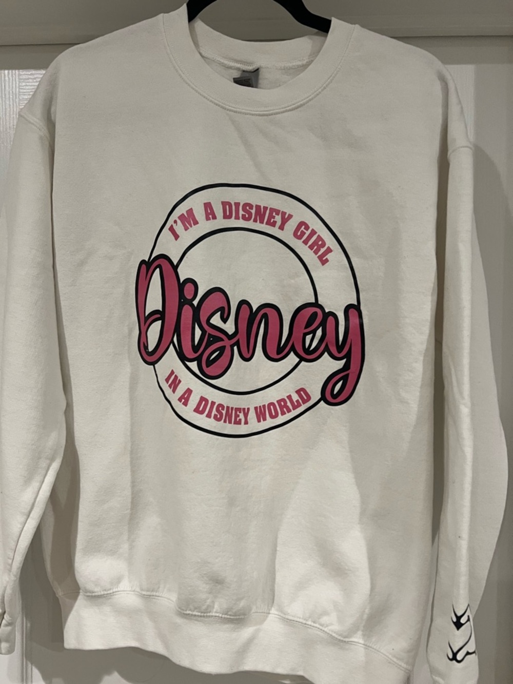 Disney inspired sweatshirt, size medium